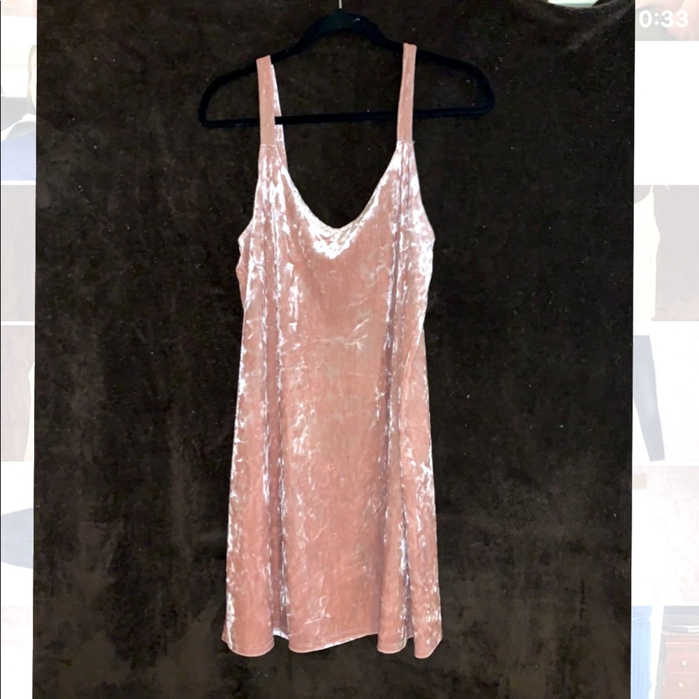 Pink spaghetti strap mini dress